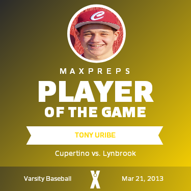 #28 Tony Uribe Player of the Game badge