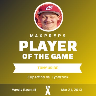 #28 Tony Uribe Player of the Game badge