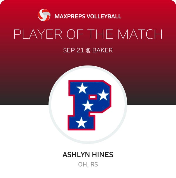 #23 Ashlyn Hines Player of the Game badge