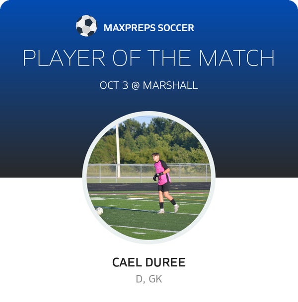#1 Cael Duree Player of the Game badge