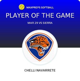 Aracili Navarrete Player of the Game badge