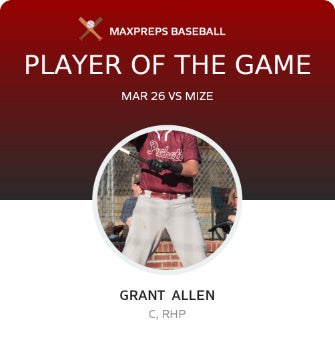 #5 Grant Allen Player of the Game badge