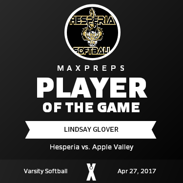 #14 Lindsay Glover Player of the Game badge