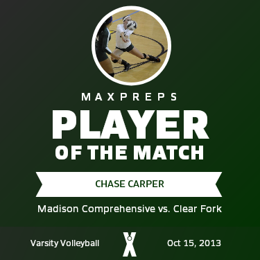 #26 Chase Carper Player of the Game badge