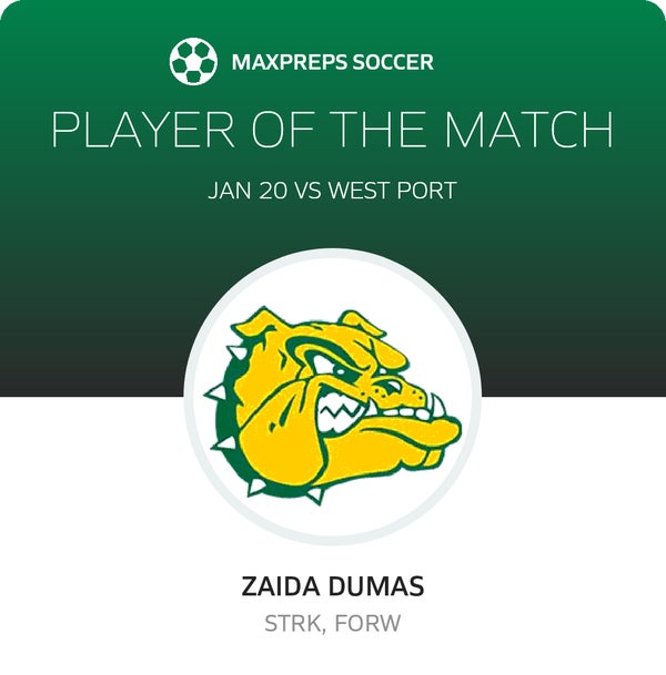 #23 Zaida Dumas Player of the Game badge