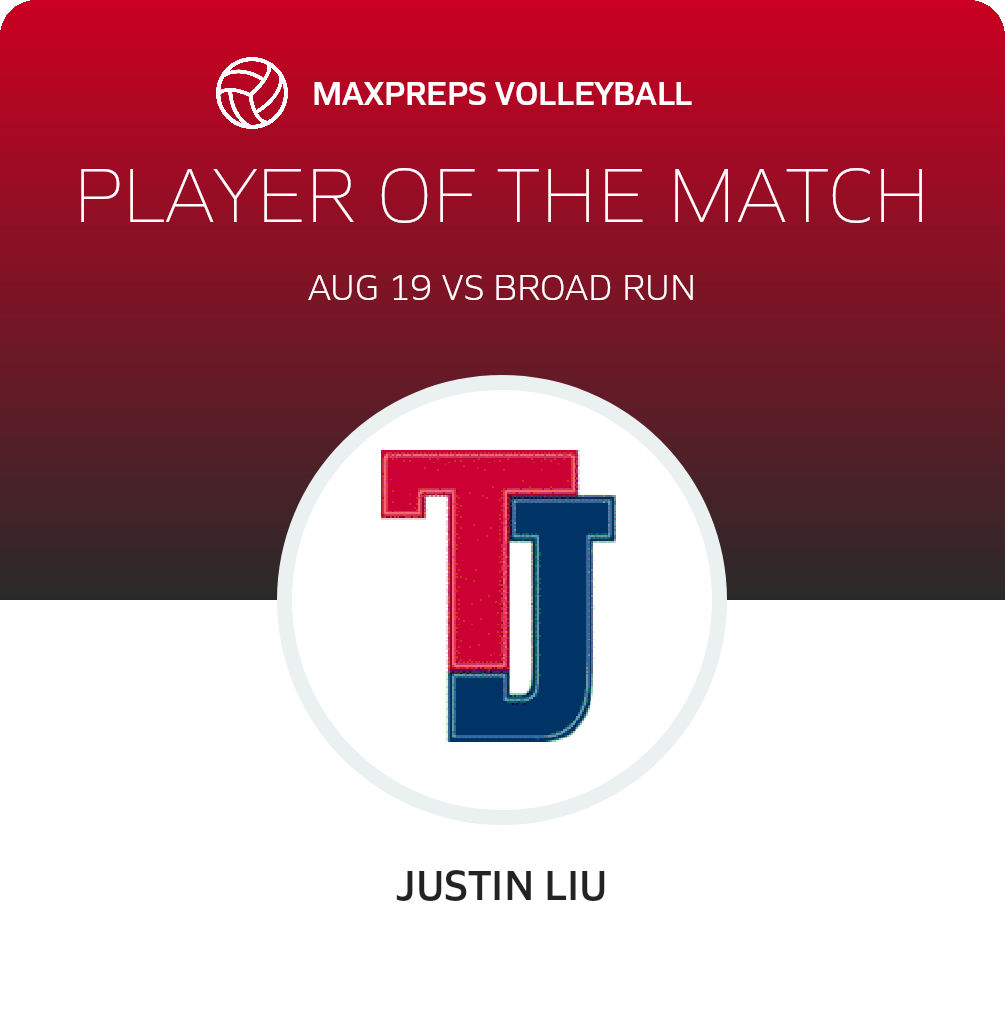 #16 Justin Liu Player of the Game badge