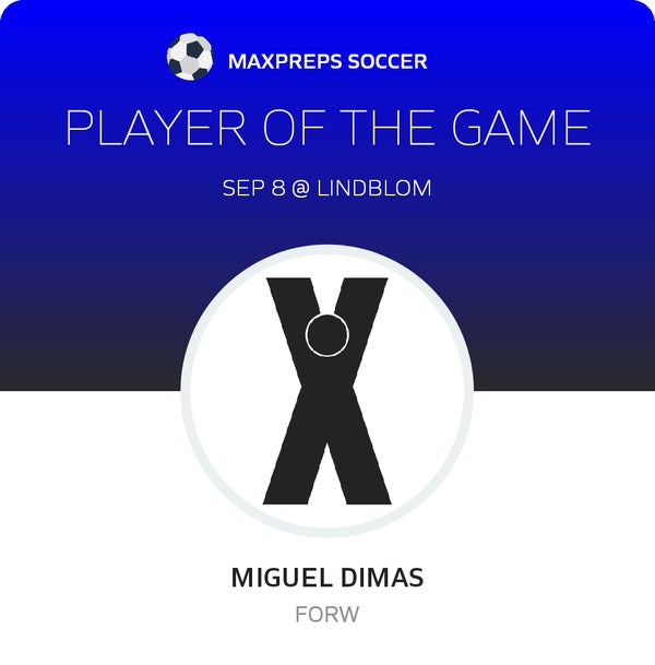 #9 Miguel Dimas Player of the Game badge