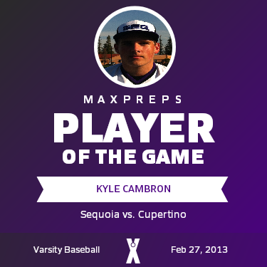 #21 Kyle Cambron Player of the Game badge