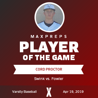#17 Cord Proctor Player of the Game badge