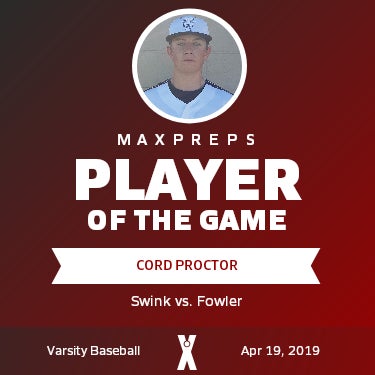 #17 Cord Proctor Player of the Game badge