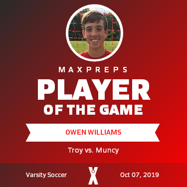 #1 Owen Williams Player of the Game badge