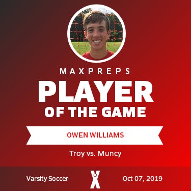 #1 Owen Williams Player of the Game badge