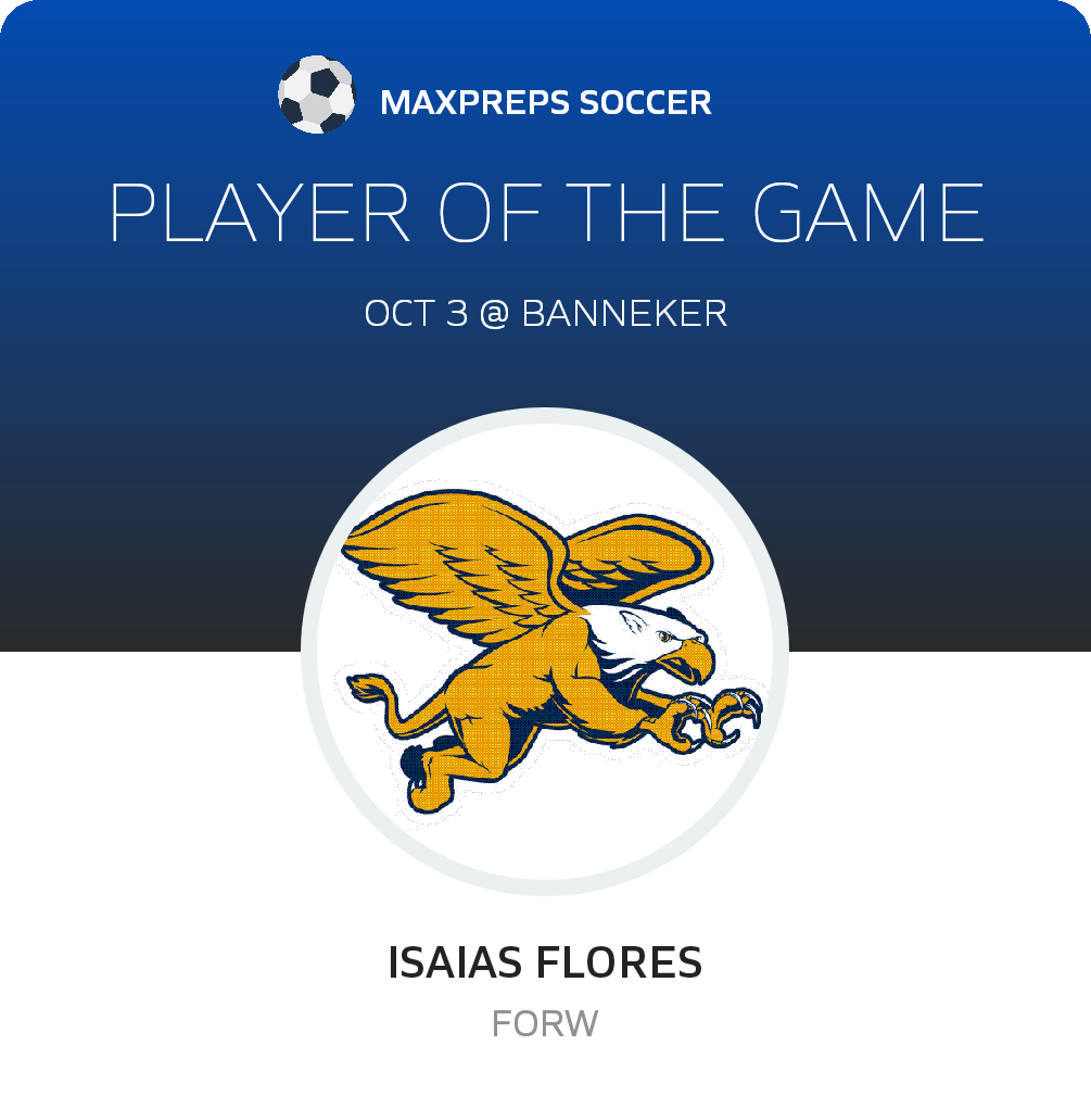 #10 Isaias Flores Player of the Game badge
