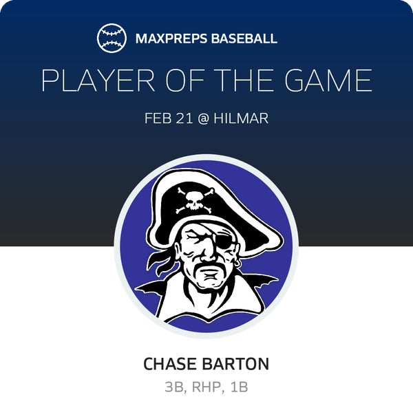 #26 Chase Barton Player of the Game badge