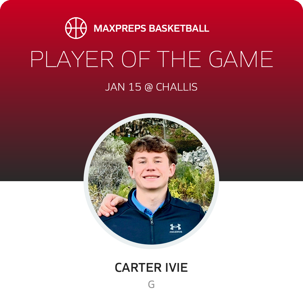 #2 Carter Ivie Player of the Game badge