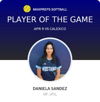 #11 Daniela Sandez Player of the Game badge