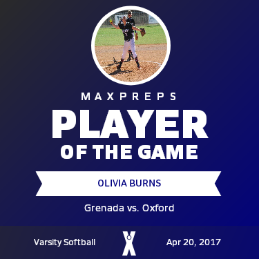 #3 Olivia Burns Player of the Game badge