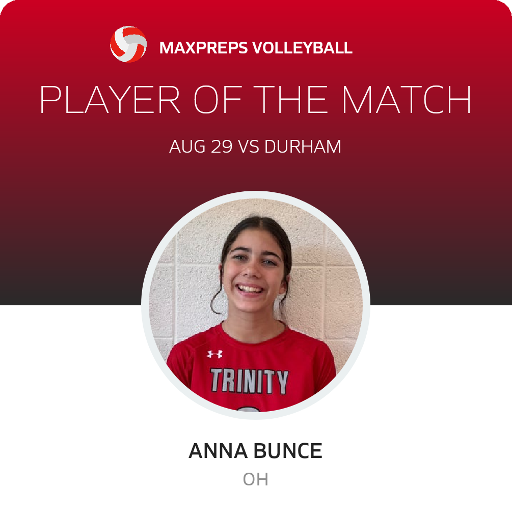 #3 ANNA BUNCE Player of the Game badge