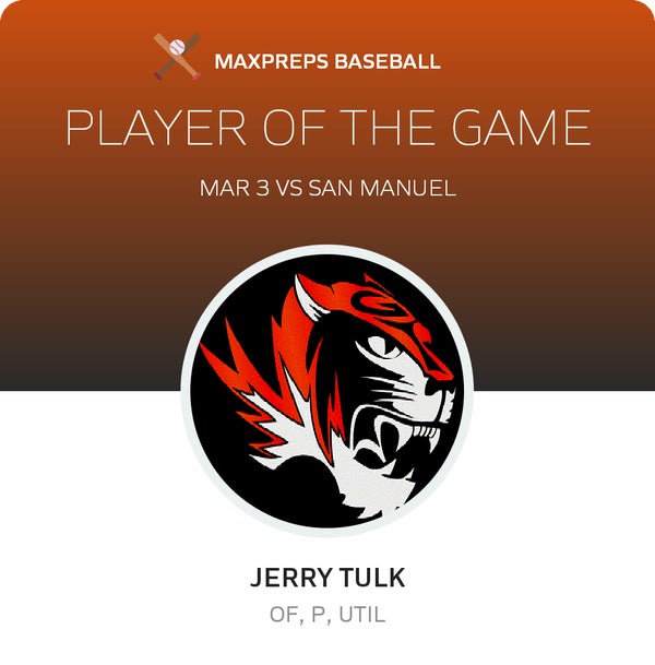 #6 Jerry Tulk Player of the Game badge