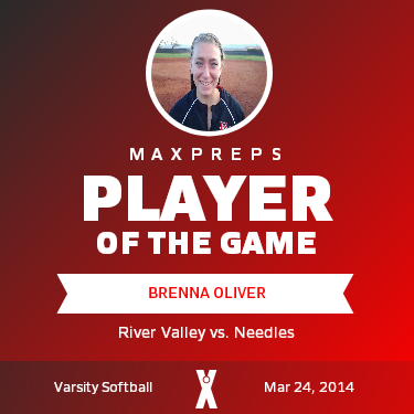 #1 Brenna Oliver Player of the Game badge