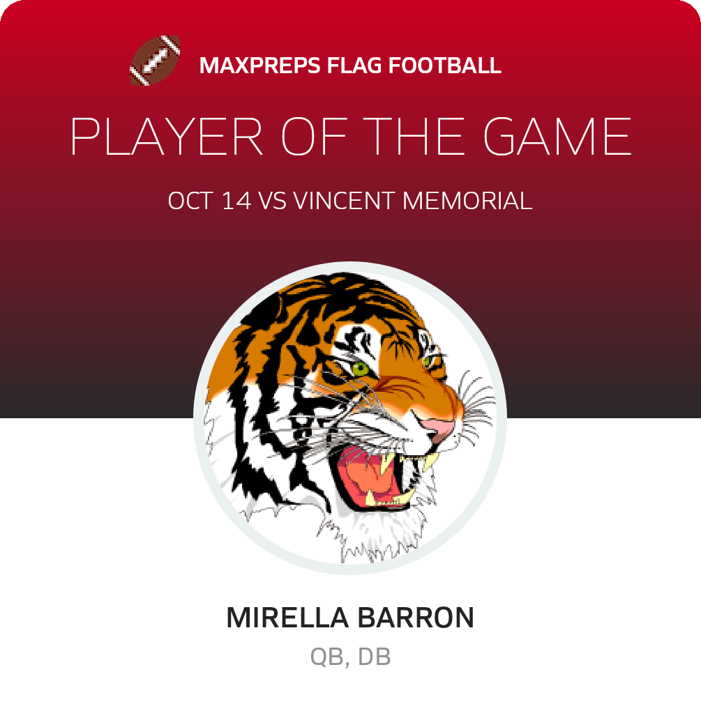 #2 Mirella Barron Player of the Game badge