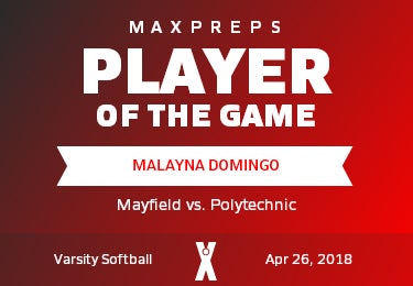 #2 Malayna Domingo Player of the Game badge