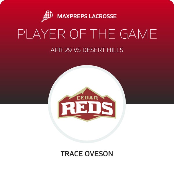 #3 Trace Oveson Player of the Game badge
