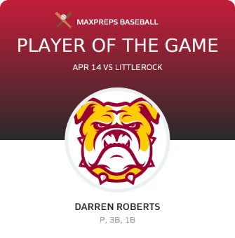 #42 Darren Roberts Player of the Game badge
