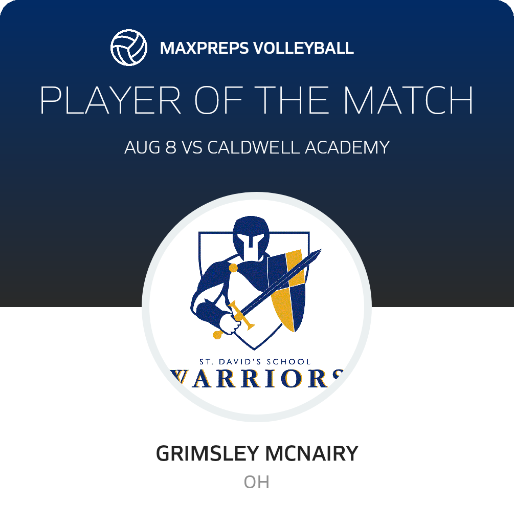 Grimsley McNairy Player of the Game badge