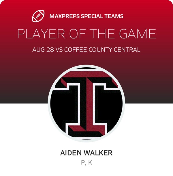 #24 Aiden Walker Player of the Game badge