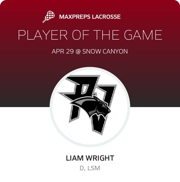 #14 Liam Wright Player of the Game badge