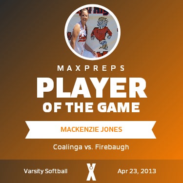 #7 MacKenzie Jones Player of the Game badge