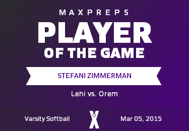 #1 Stefani Zimmerman Player of the Game badge