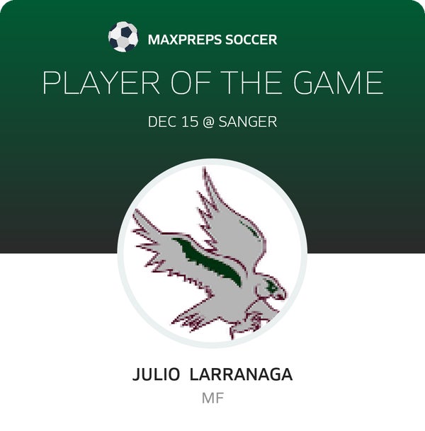 #8 Julio Larranaga Player of the Game badge