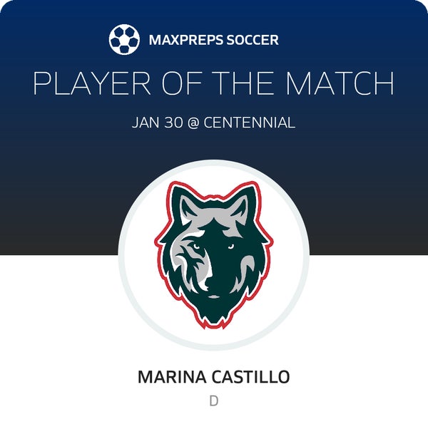 #3 Marina Castillo Player of the Game badge