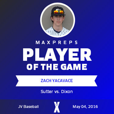 #2 Zach Yacavace Player of the Game badge