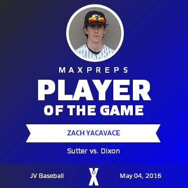 #2 Zach Yacavace Player of the Game badge