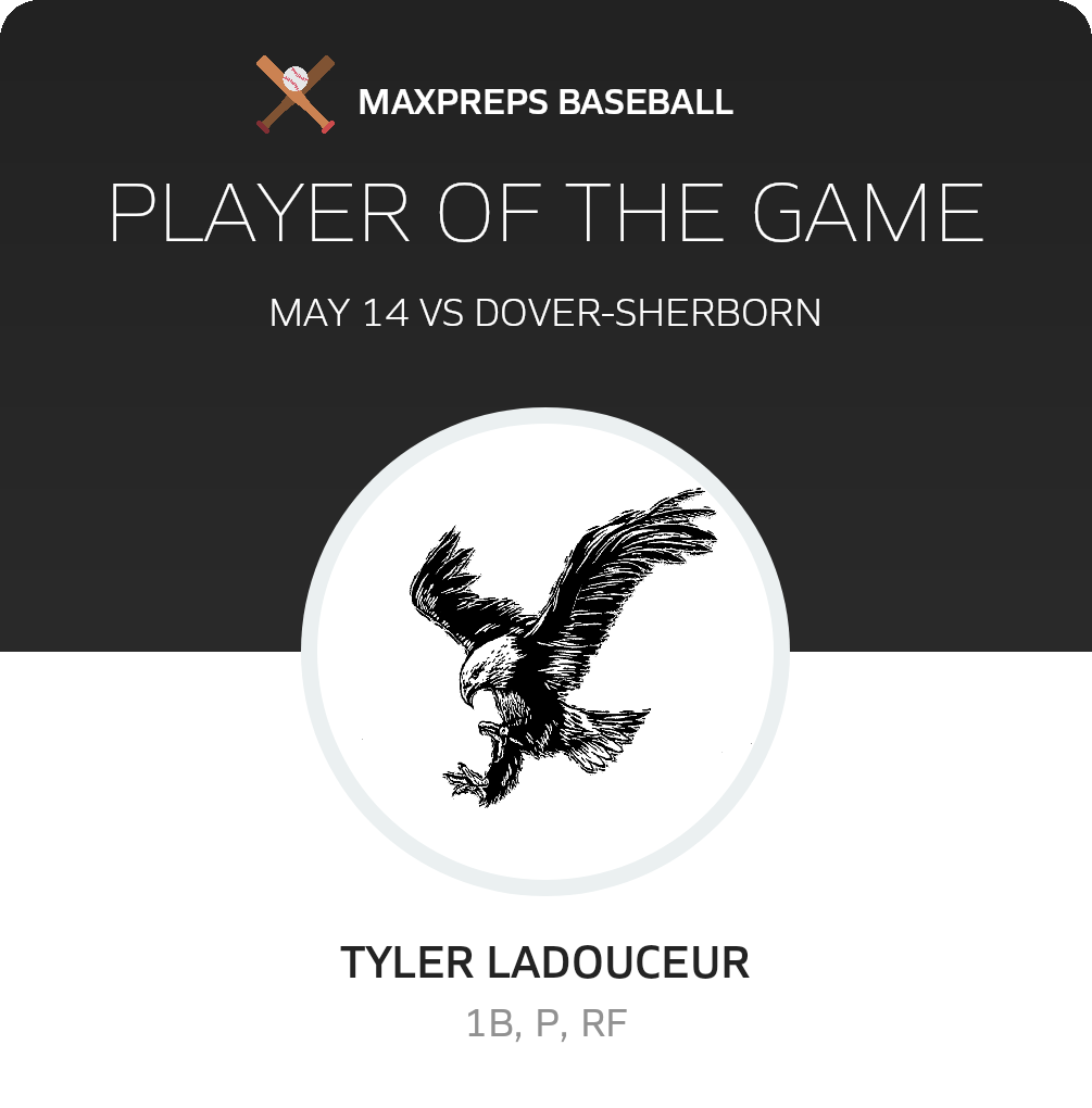 #24 Tyler Ladouceur Player of the Game badge