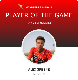 #2 Alex Greene Player of the Game badge