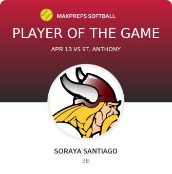 #15 Soraya Santiago Player of the Game badge