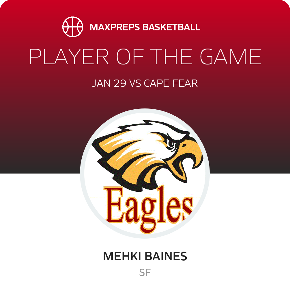 #1 Mehki Baines Player of the Game badge
