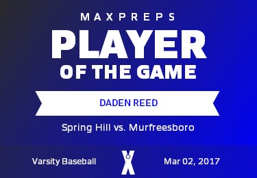#7 Daden Reed Player of the Game badge