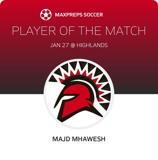 #20 Majd Mhawesh Player of the Game badge