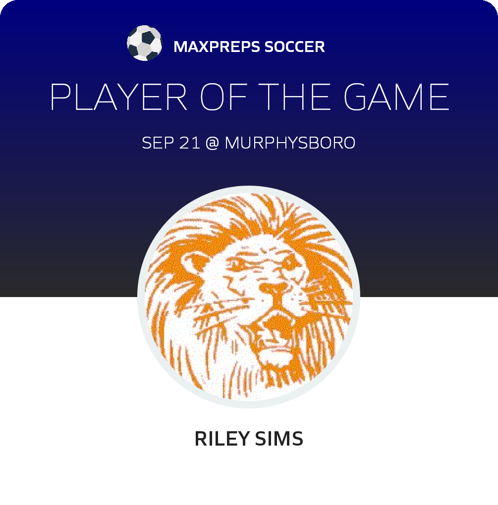 #5 Riley Sims Player of the Game badge