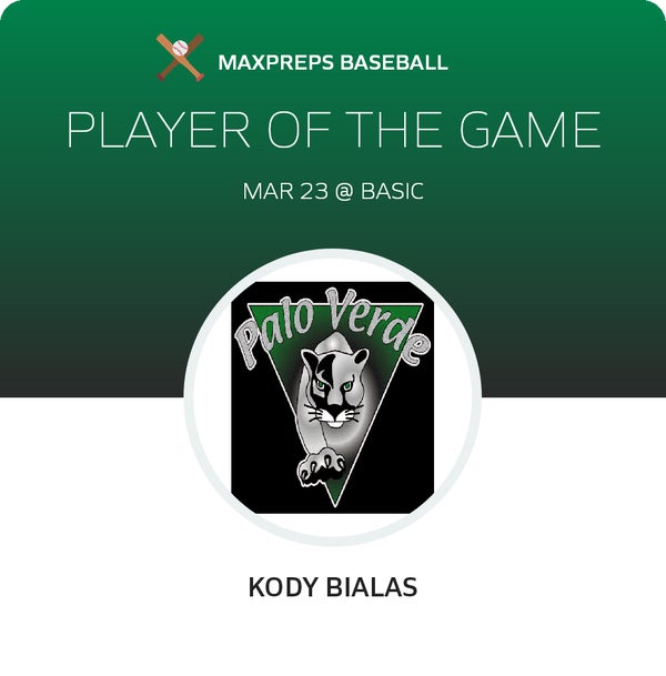 #12 Kody Bialas Player of the Game badge