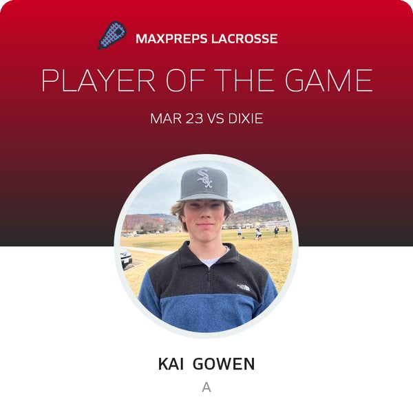 #1 Kai Gowen Player of the Game badge