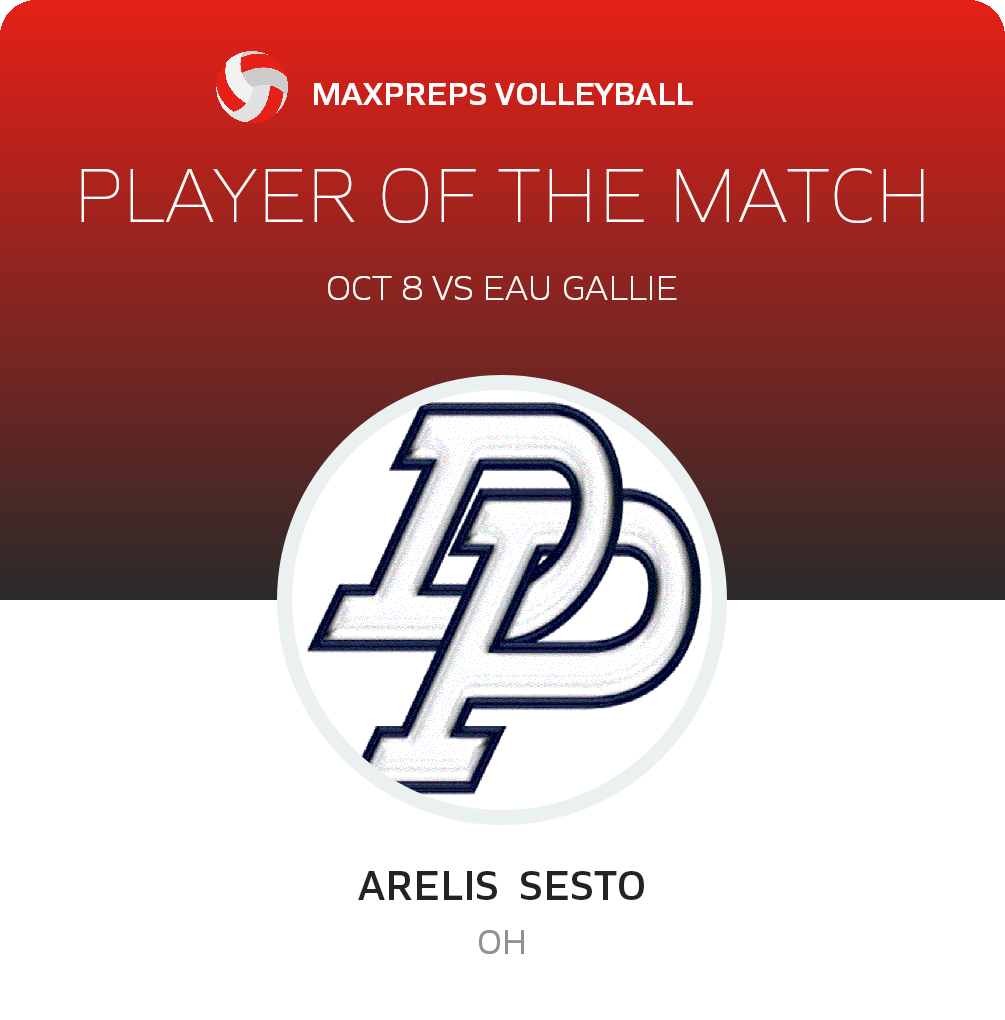 #2 Arelis  Sesto Player of the Game badge