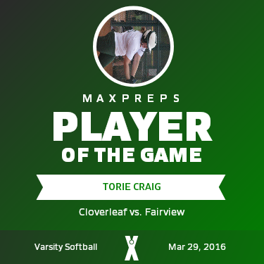 #5 Torie Craig Player of the Game badge