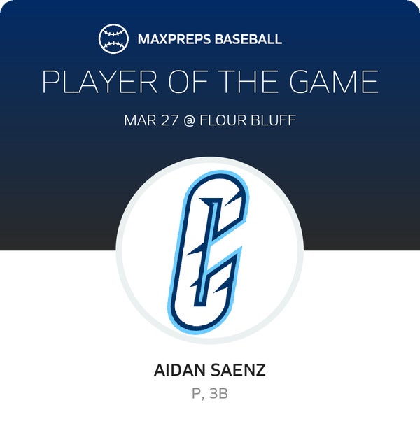#3 Aidan Saenz Player of the Game badge