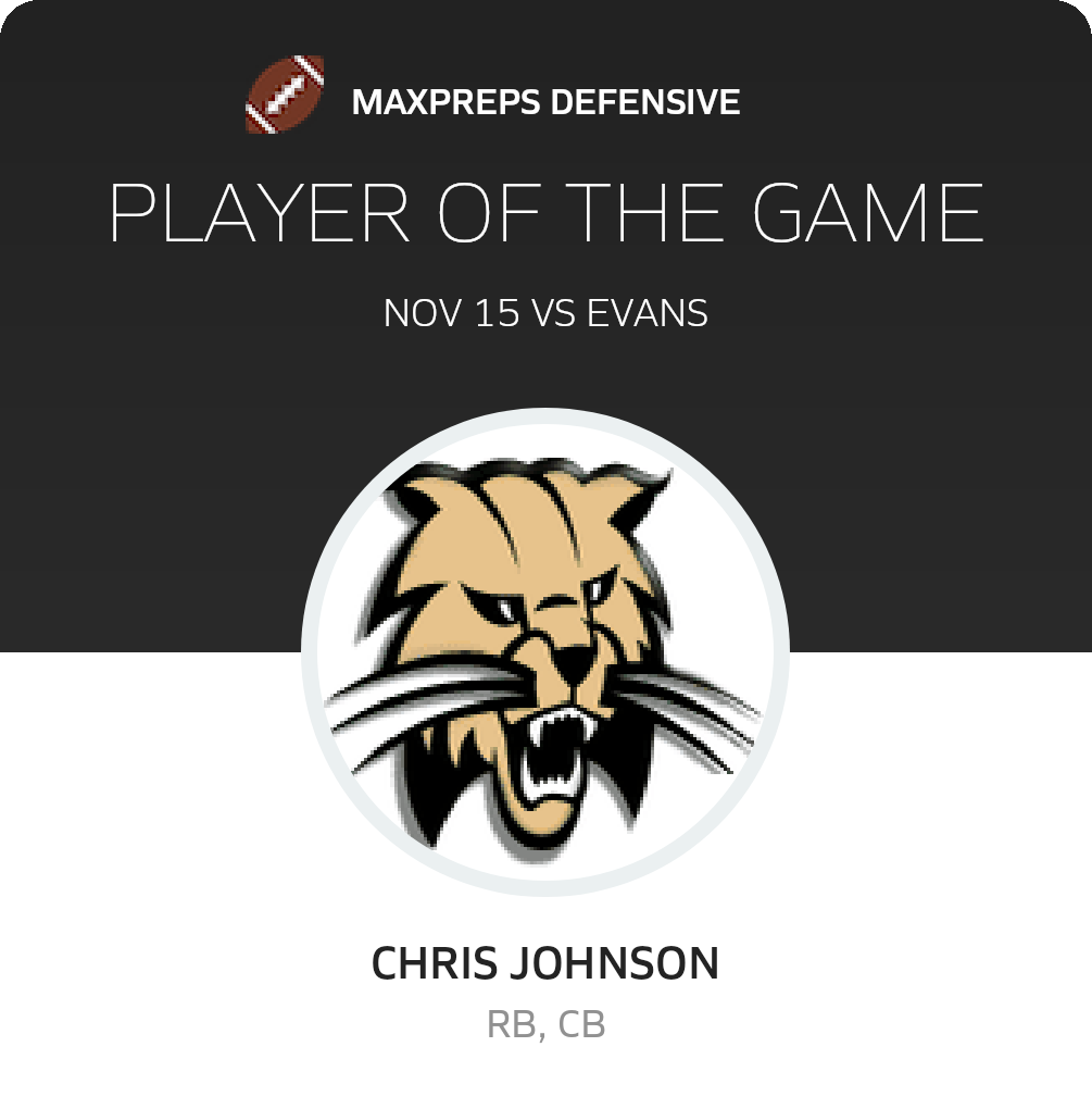#4 Chris Johnson Player of the Game badge